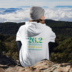 Monogramm Fett 26,2 Marathon Laufstrecke Hoodie