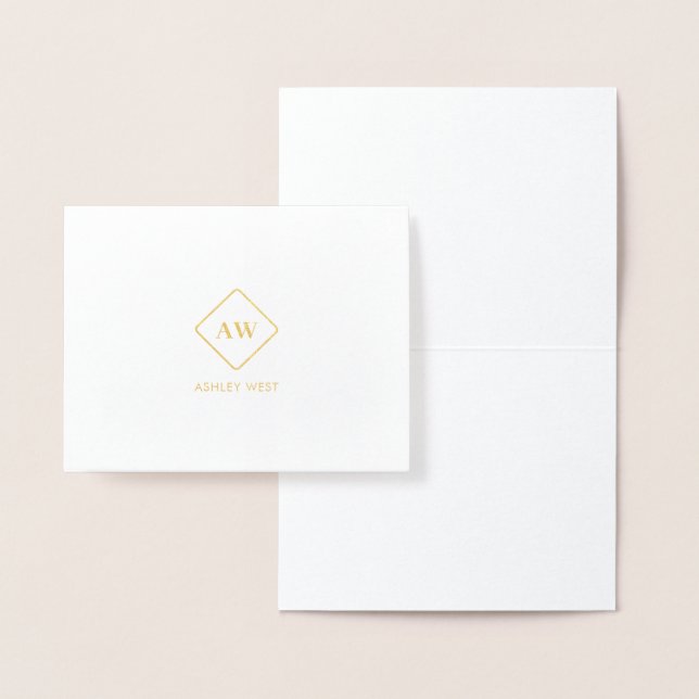 Monogramm / Firmenlogo / Branding Gold Foil Card Folienkarte (Anzeige)