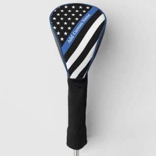Monogramm-Flag der dünnen blauen Linie Golf Headcover