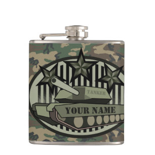Monogramm-Flasche für die personalisierte Camoufla Flachmann