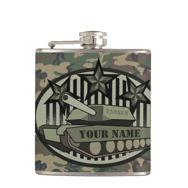Monogramm-Flasche für die personalisierte Camoufla Flachmann (Vorderseite)