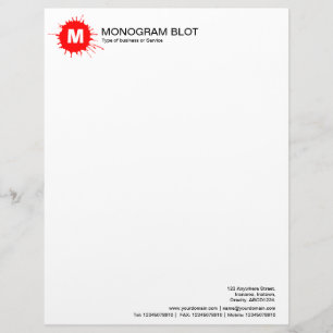 Monogramm-Fleck - Rot Briefkopf