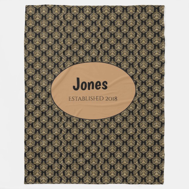 Monogramm Fleecedecke (Vorderseite)