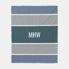 Monogramm-Fleecedecken des Streifen-Musters Fleecedecke
