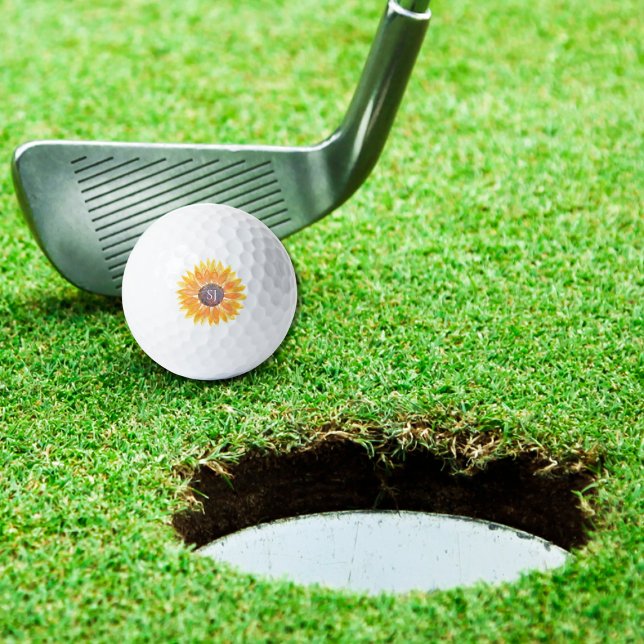 Monogramm Floral Golfball (Von Creator hochgeladen)