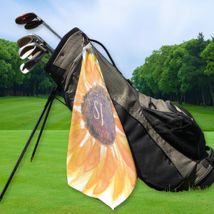 Monogramm Floral Golfhandtuch