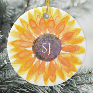 Monogramm Floral Keramik Ornament