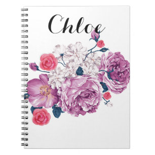 Monogramm floral notizblock