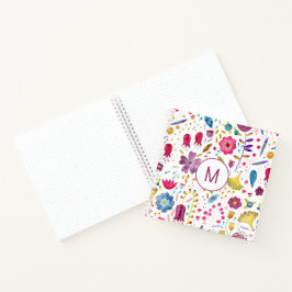 Monogramm Floral Notizbuch