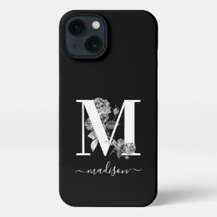 Monogramm Floral Personalisiert iPhone 13 Hülle