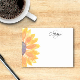 Monogramm Floral Post-it Klebezettel