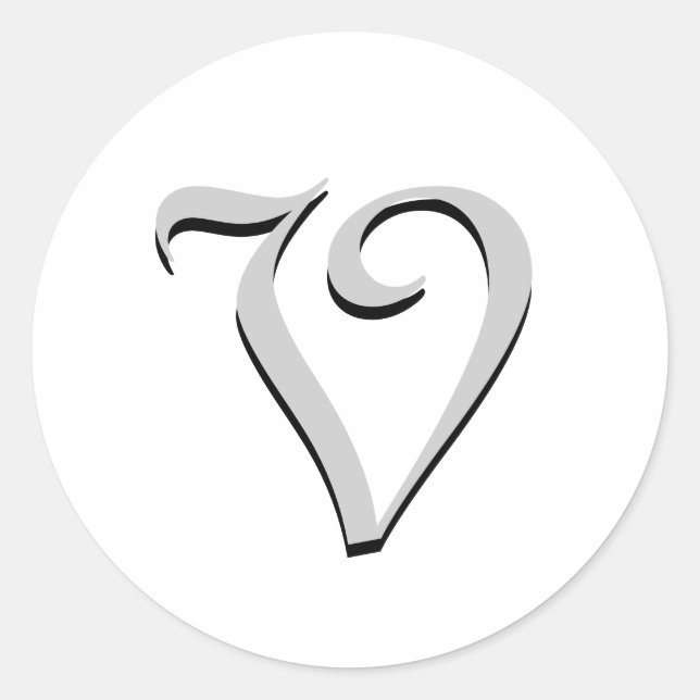 Monogramm-Formkleber "V" Runder Aufkleber (Vorderseite)