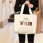 Monogramm-Foto-Collage Jumbo Stoffbeutel<br><div class="desc">Tragen Sie Ihre Erinnerungen überall hin mit unseren Personalisierten Canvas-Bags in FotoCollage. Diese vielseitigen und stilvollen Taschen ermöglichen es Ihnen, ein einzigartiges und persönliches Accessoire zu kreieren, das Ihre Lieblingsmomente mit Freunden, Familie, Haustieren oder Hobbys präsentiert. Diese Beuteltaschen sind perfekt für den täglichen Gebrauch und vereinen Funktionalität mit sentimentalem Wert....</div>