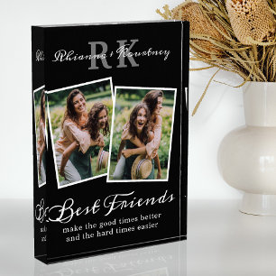 Monogramm-Foto der besten Freundinnen Fotoblock