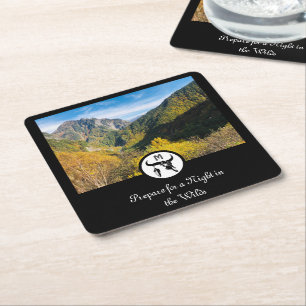 Monogramm-Foto der Bullskull-Silhouette Rechteckiger Pappuntersetzer