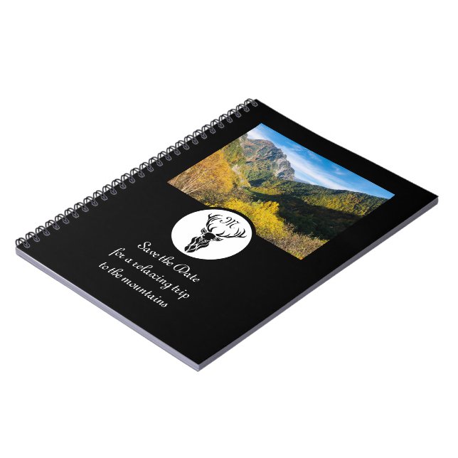 Monogramm-Foto der Silhouette Notizblock (Linke Seite)