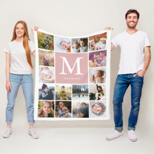 Monogramm-Foto Fleecedecke