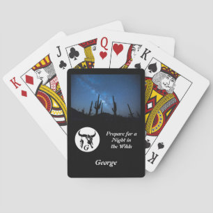 Monogramm-Foto für die Silhouette Schwarzer Dorn Spielkarten