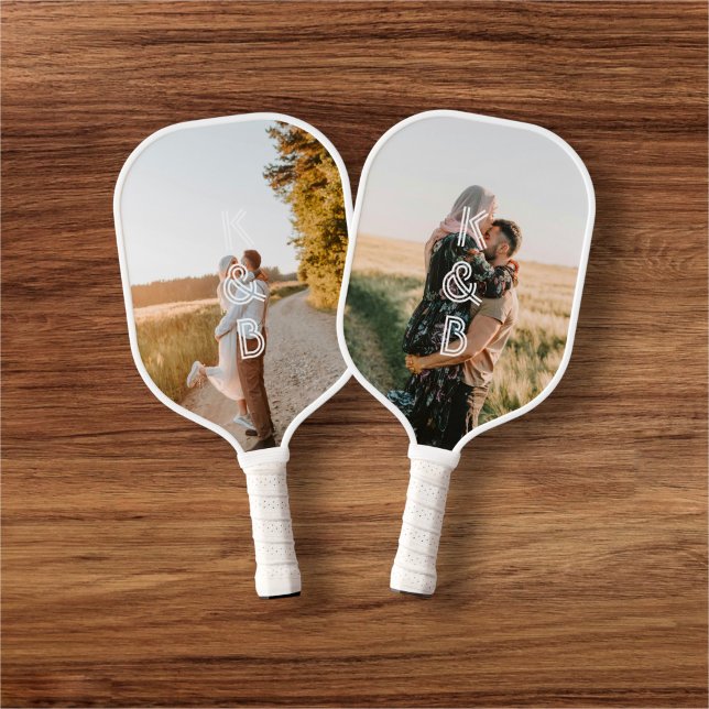 Monogramm-Foto Pickleball Schläger (Von Creator hochgeladen)