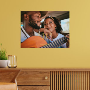 Monogramm-Foto und Name der Classic-Familie Foliendrucke