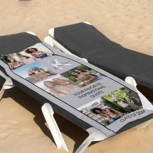 Monogramm-FotoCollage und Abschluss für kundenspez Strandtuch