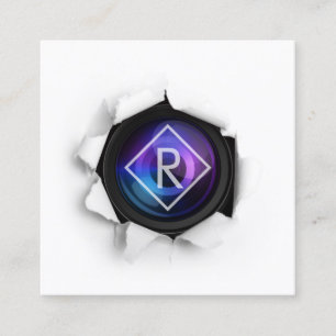 Monogramm Fotografie Creative Camera Quadratische Visitenkarte