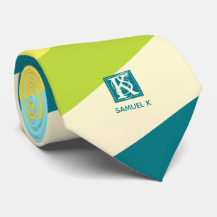 Monogramm frischen und fröhlichen Streifen Krawatte