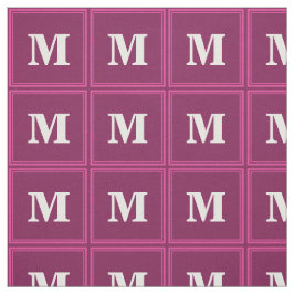 Monogramm Fuchsie Stoff