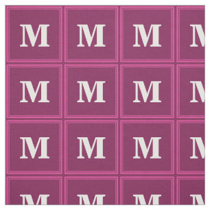 Monogramm Fuchsie Stoff