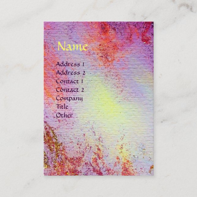 MONOGRAMM FÜR abstrakte GOLD-MAGIC-WIRBEL Visitenkarte (Vorderseite)