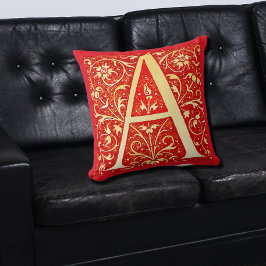 Monogramm für antike Ziergegenstände - Hauptstadt  Kissen