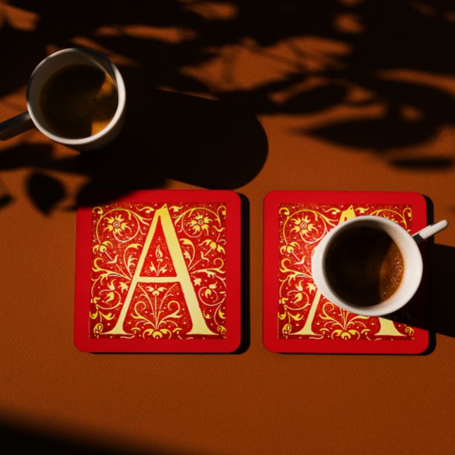 Monogramm für antike Ziergegenstände - Hauptstadt  Rechteckiger Pappuntersetzer (Von Creator hochgeladen)