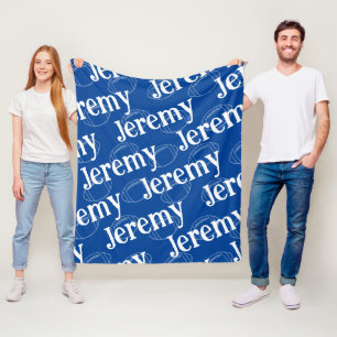 Monogramm für Blaue und Weiße Neuheit Fleecedecke