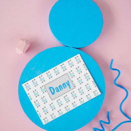 Monogramm für Blauwale und Schildkröten Karte