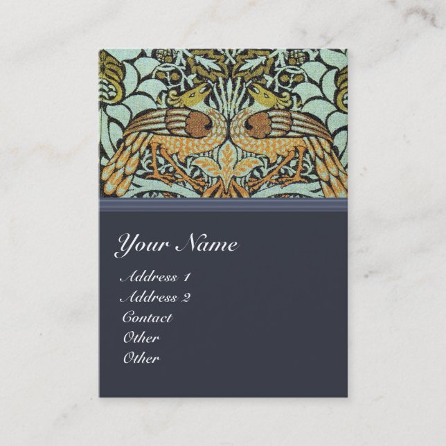 MONOGRAMM FÜR Blume, FRIEDEN UND DRACHEN Visitenkarte (Vorderseite)
