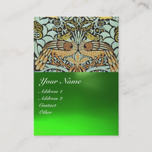 MONOGRAMM FÜR Blume, FRIEDEN UND DRACHEN Visitenkarte (Vorderseite)