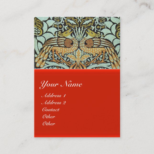 MONOGRAMM FÜR Blume, FRIEDEN UND DRACHEN Visitenkarte (Vorderseite)