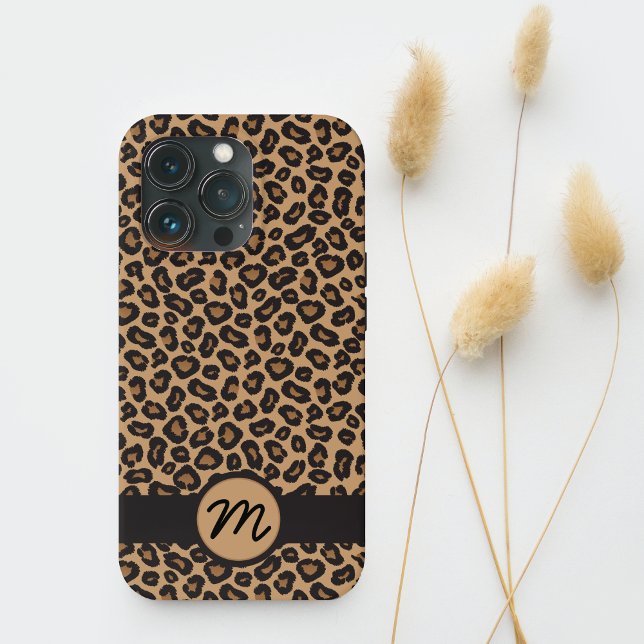 Monogramm für braunes Leopard Case-Mate iPhone Hülle (Von Creator hochgeladen)