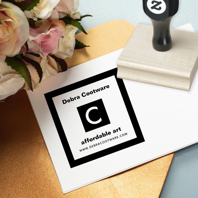 Monogramm für das benutzerdefinierte Geschäft Gummistempel (Von Creator hochgeladen)