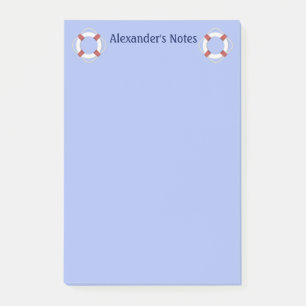 Monogramm für das blaue Nautikleben Post-it Klebezettel