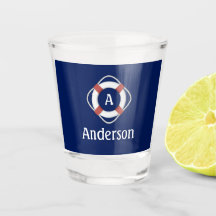 Monogramm für das blaue Nautikleben