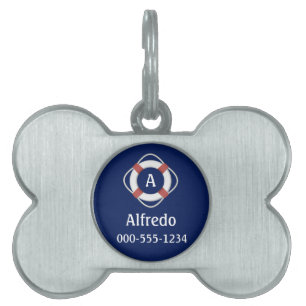 Monogramm für das blaue Nautikleben Tiermarke