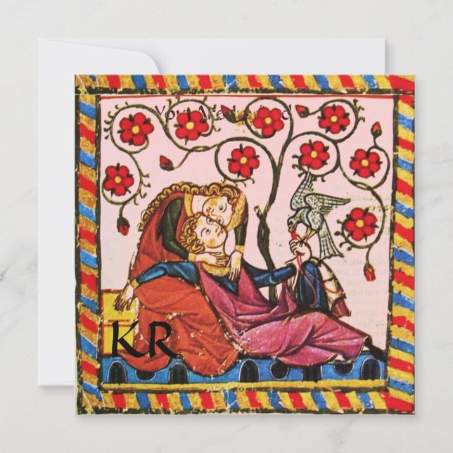 MONOGRAMM FÜR DAS ETERNAL-LIEBE-WEDERGERÄT EINLADUNG (Vorderseite)