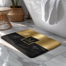 Monogramm für das geometrische Gold- und Schwarz-D