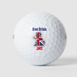 Monogramm für das Great Britain Map Flag Golfball
