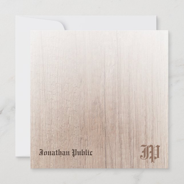 Monogramm für das Handschreiben Personalisierter H Mitteilungskarte (Vorderseite)