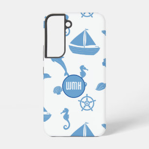Monogramm für das Nautische Muster Samsung Galaxy Hülle