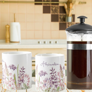 Monogramm für das Pastelfeld der Wildblumen Kaffeetasse