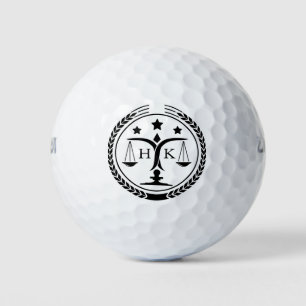 Monogramm für das Schwarze-Gerechtigkeit-Logo Golfball