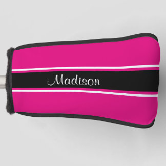 Monogramm für das schwarze Strip-Skript Golf Headcover